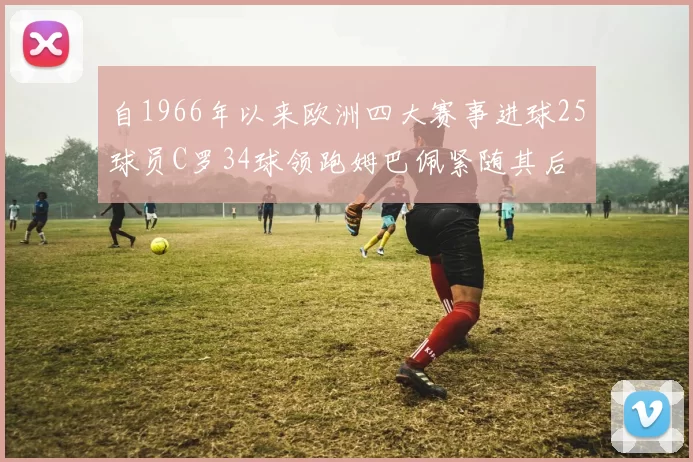 自1966年以来欧洲四大赛事进球25球员C罗34球领跑姆巴佩紧随其后